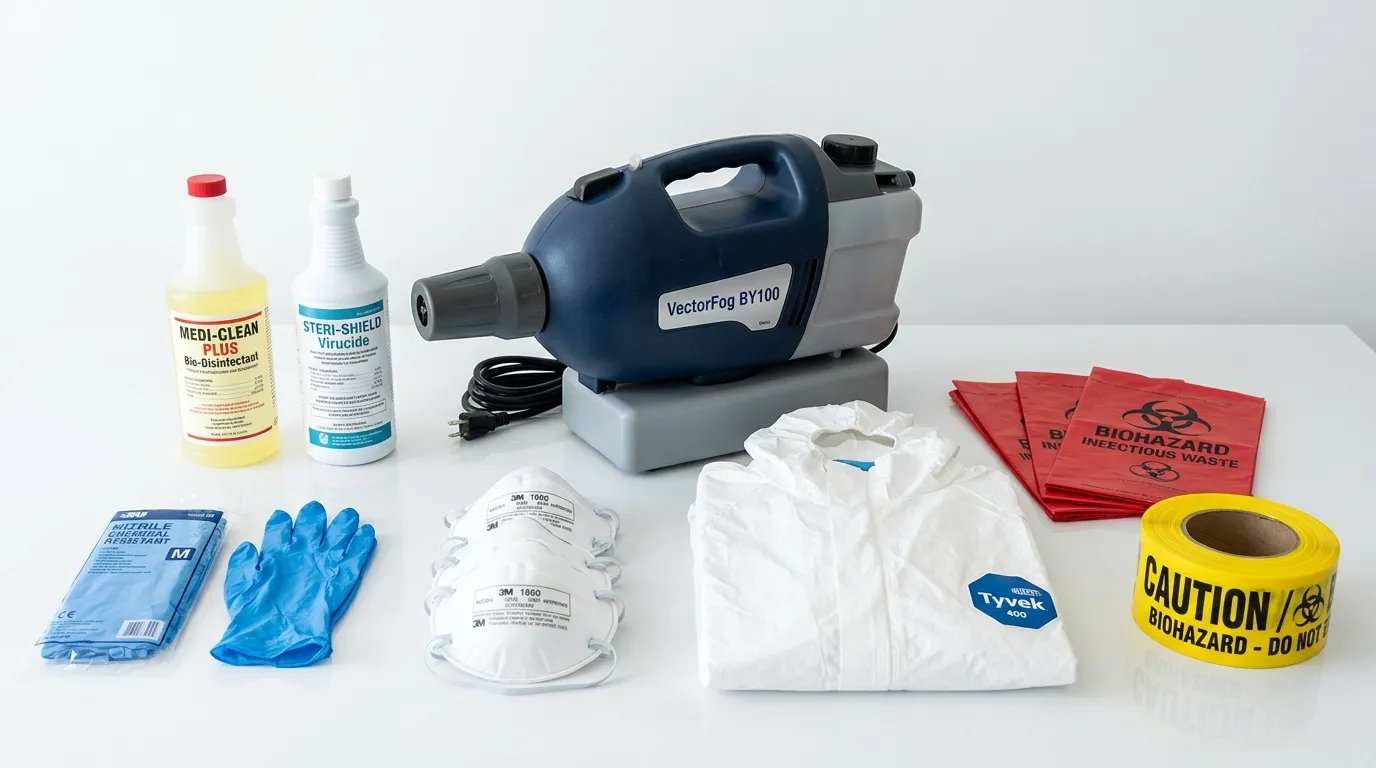 Professional biohazard remediation crew working in Wakefield